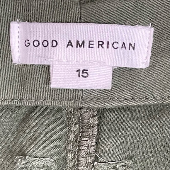 Good American Good Classic Pants Jeans Green GC727T Ankle High-Rise - Picture 7 of 8